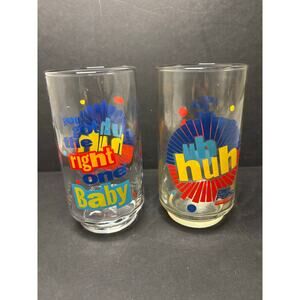 Diet Pepsi Collectible Glasses Set of 2 – Ray Charles Slogan, 80s 90s Barware